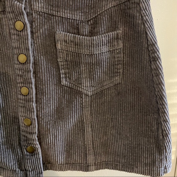 B. Original Gray Corduroy Skirt Size S - Picture 2 of 4